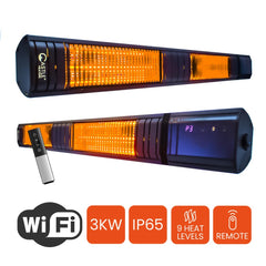 3kW black outdoor heater