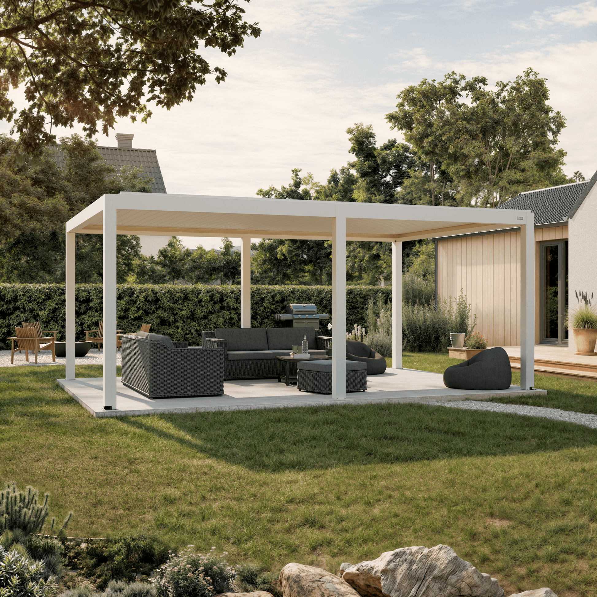 Pergola Classic — 3m x 6m / White (RAL 9010) / Freestanding
