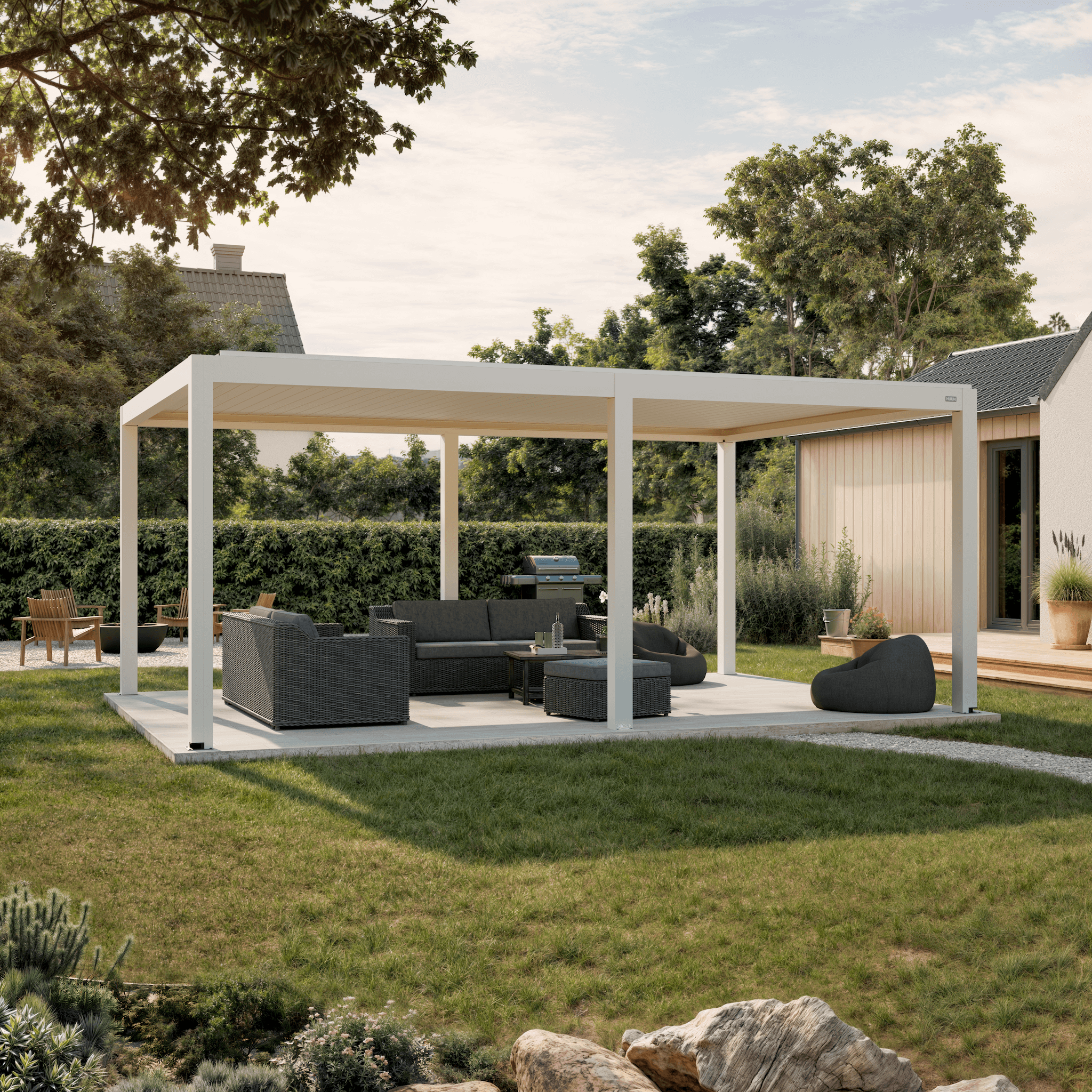 Pergola Classic — 3m x 6m / White (RAL 9010) / Freestanding