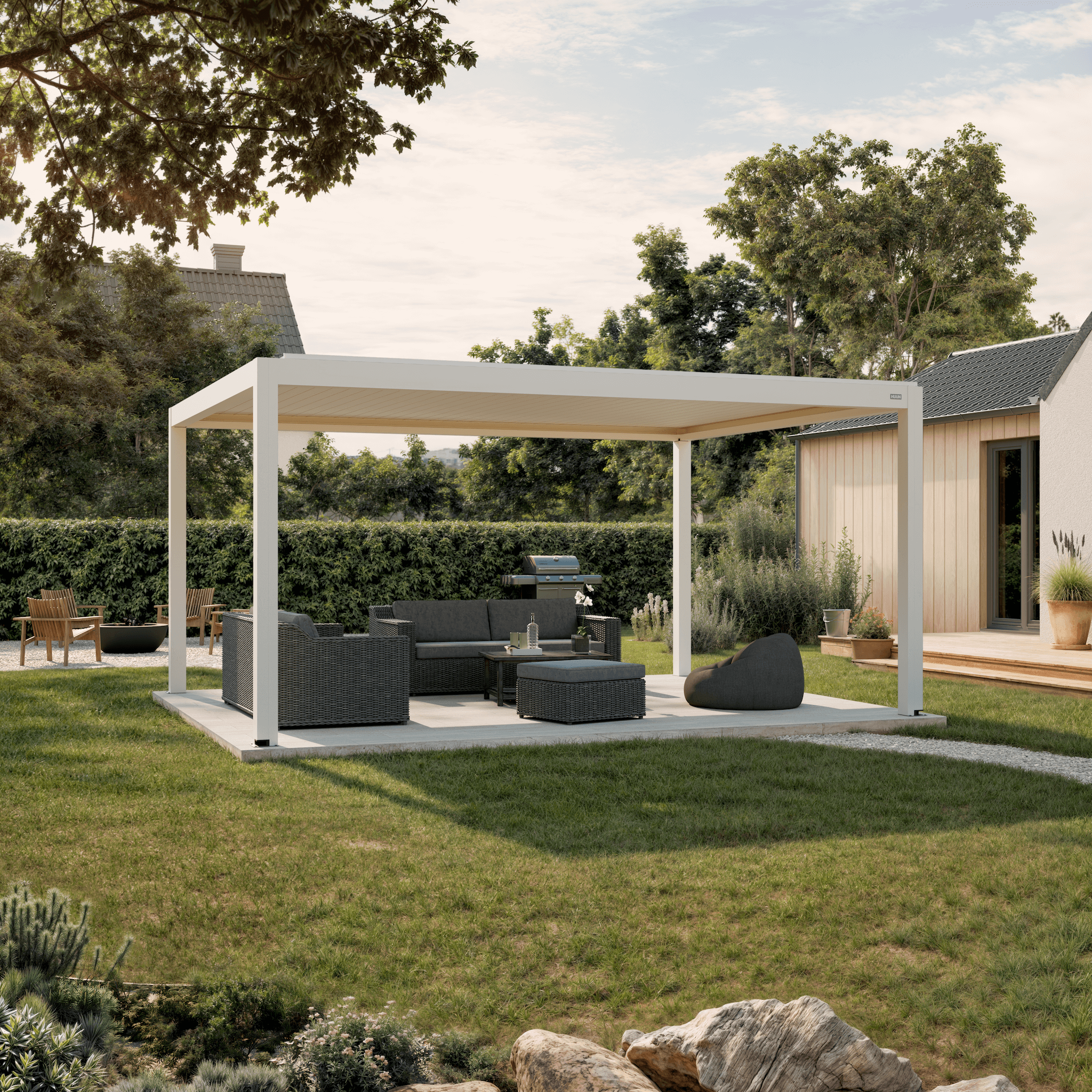 Pergola Classic — 4m x 5m / White (RAL 9010) / Freestanding
