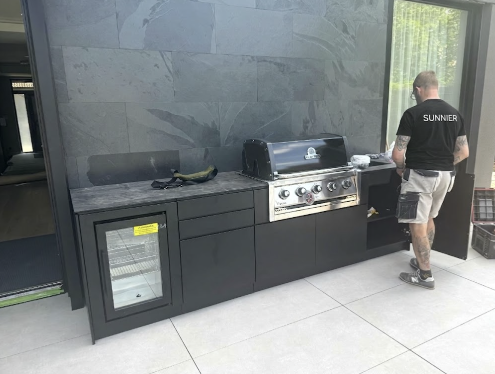 Sunnier outdoor kitchen. Happy customer install 5